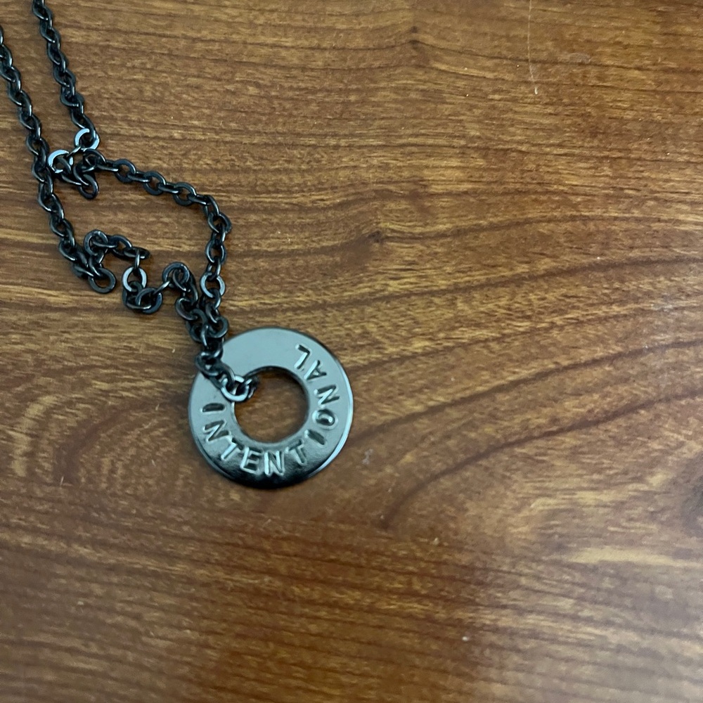 My Intent Affirmation Black Chain Necklace & Bracelet
